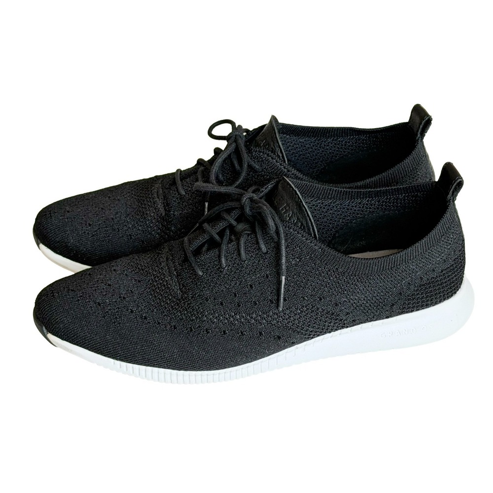 Cole Haan Women's Size 9B ZeroGrand Stitchlite Oxford Black Knit Shoe Sneaker